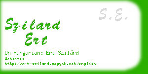 szilard ert business card